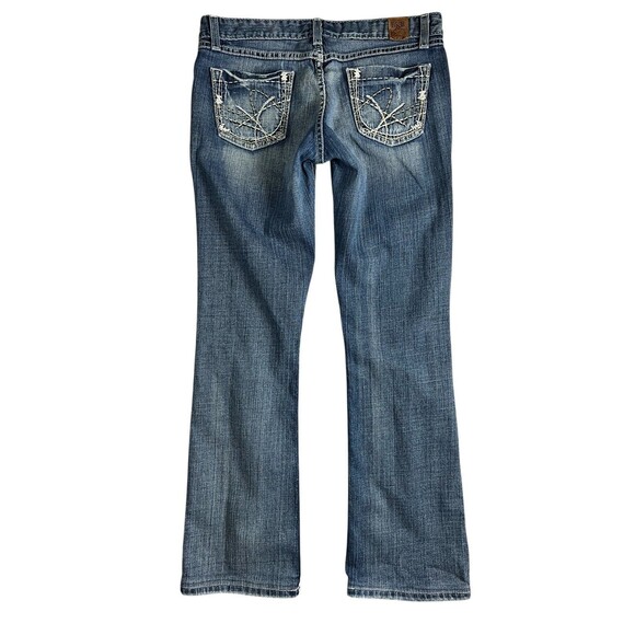 Buckle BKE Sabrina Boot Leg Jeans Size 28 (actual 32 x 29) Lowrise Distressed - Picture 3 of 13